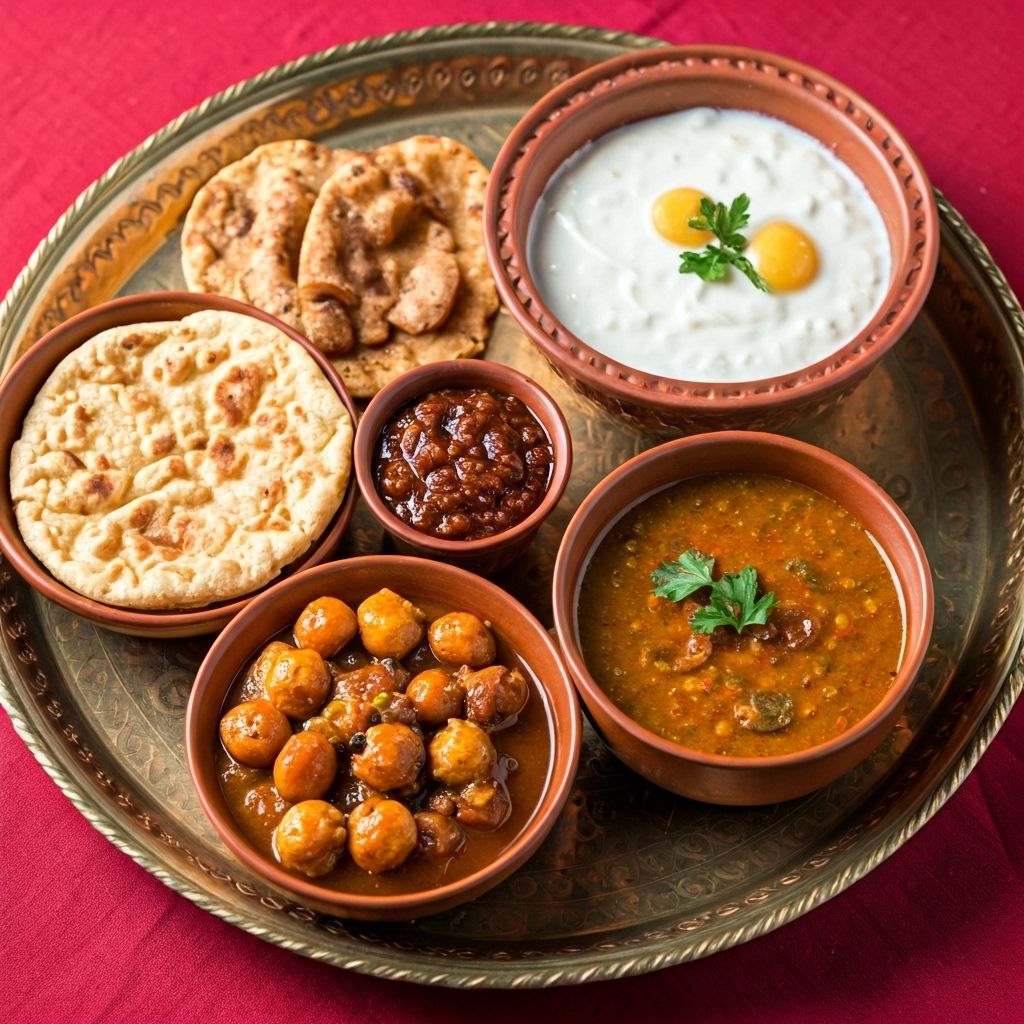 Authentic Rajasthani Breakfast Spread